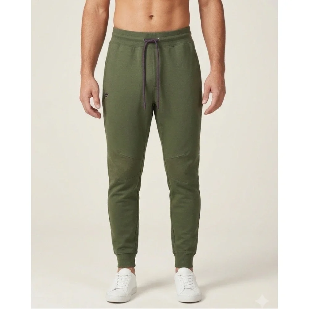 Fabletics Men The Go-To Jogger Dark Moss Green Sweatpants Size Small S